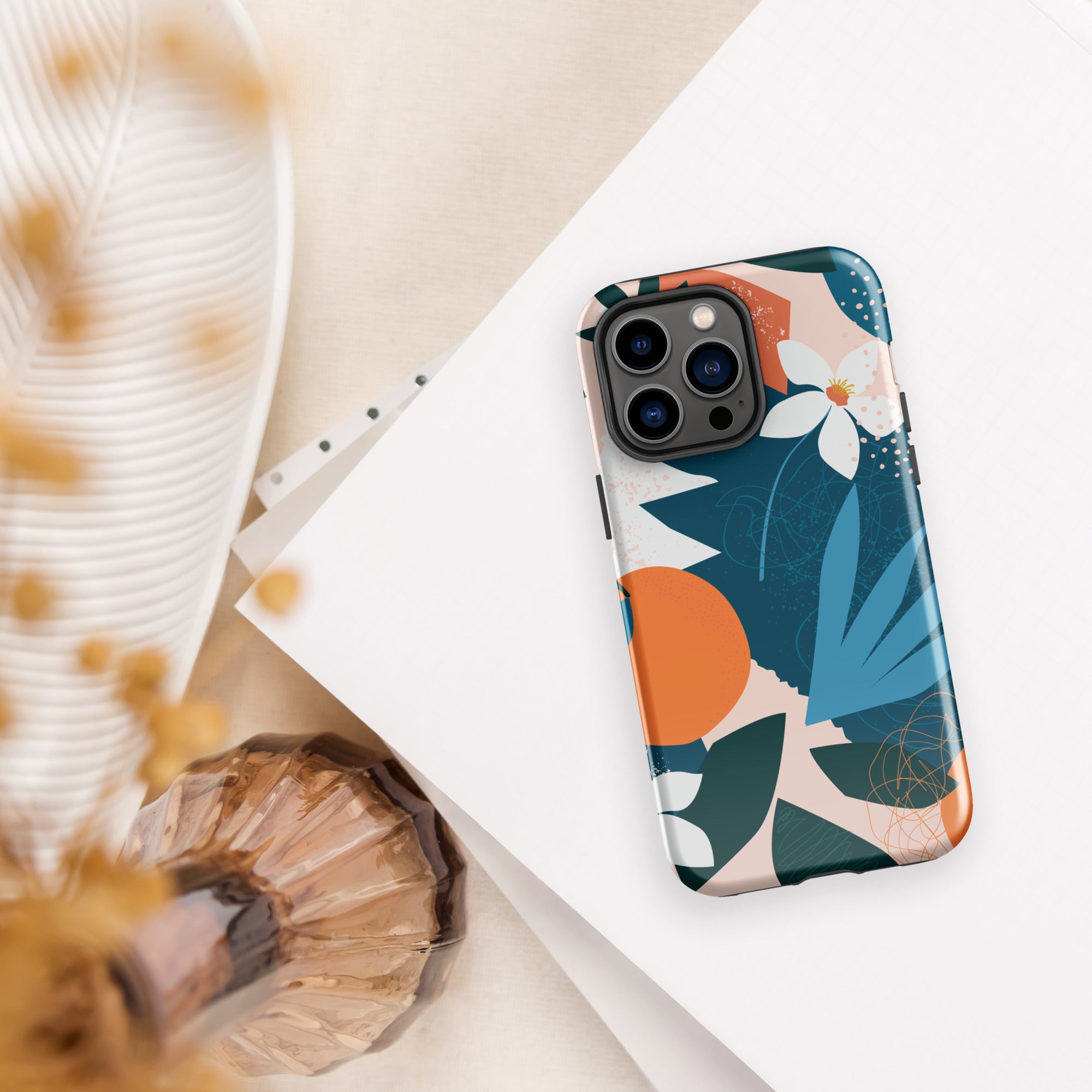 Citrus-floral Tough Case for iPhone®