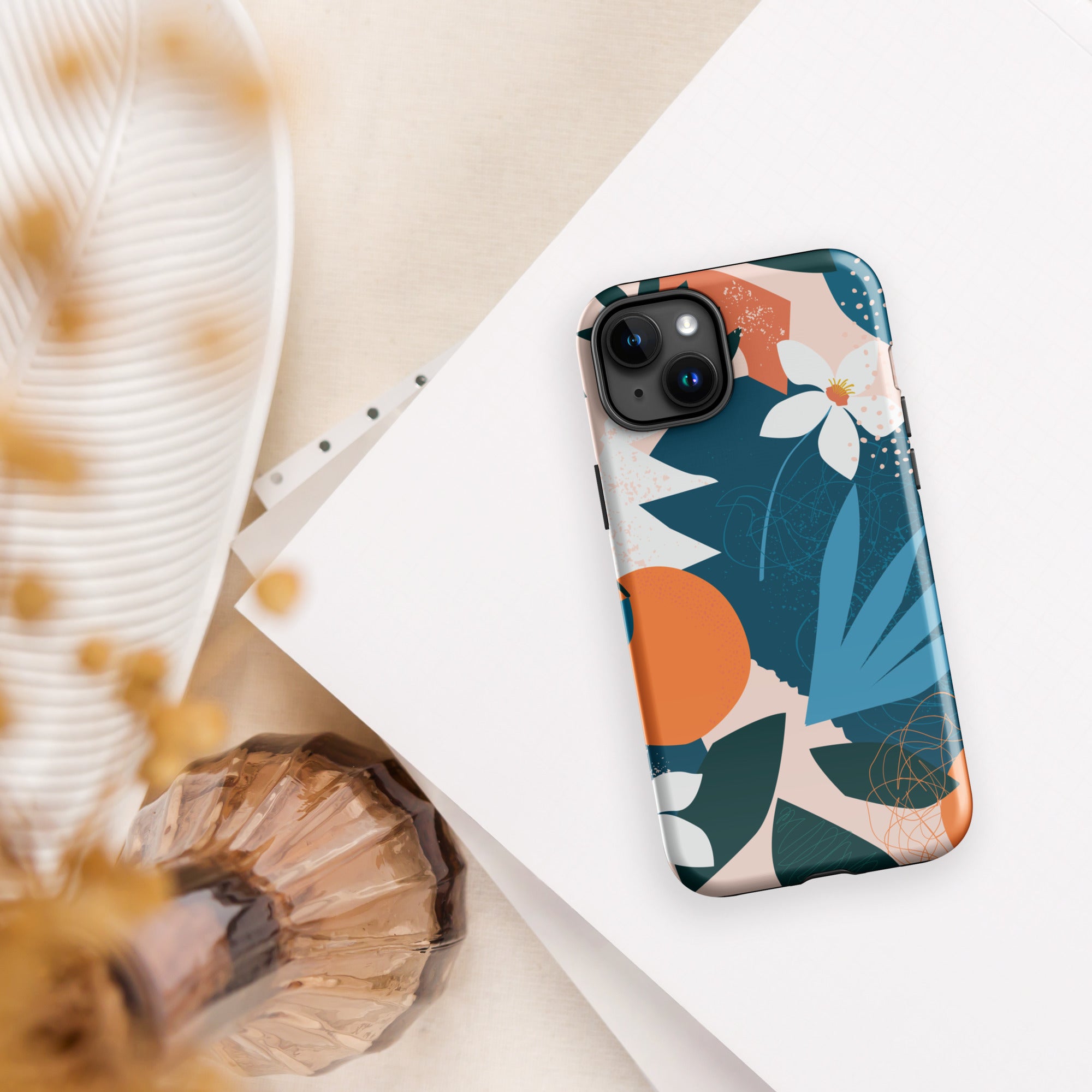 Citrus-floral Tough Case for iPhone®