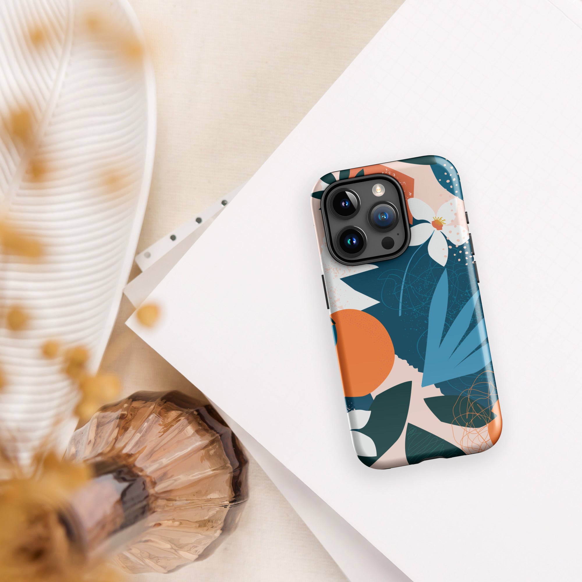 Citrus-floral Tough Case for iPhone®