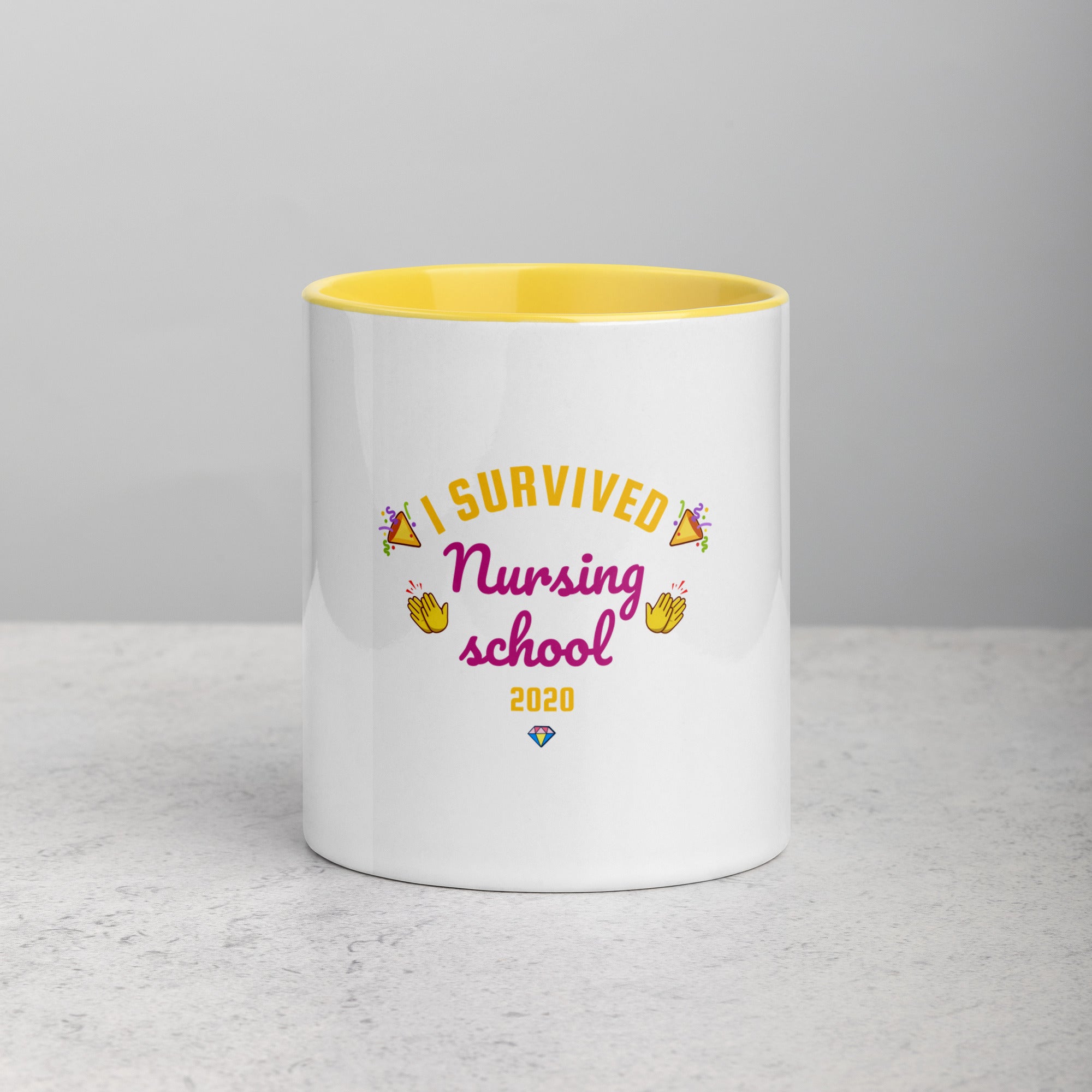 Nursing School Grad Mug with Colour Inside
