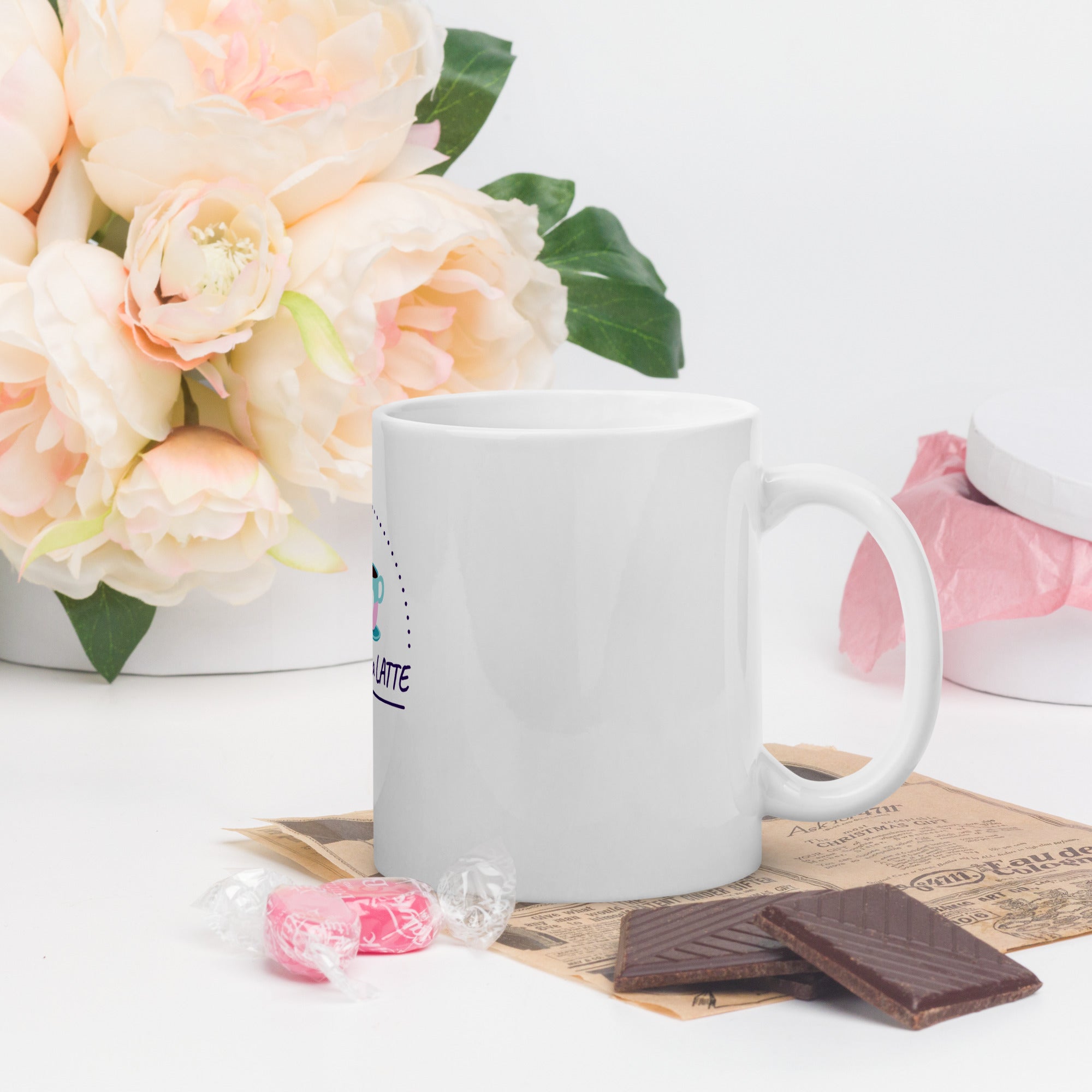 Love White glossy mug