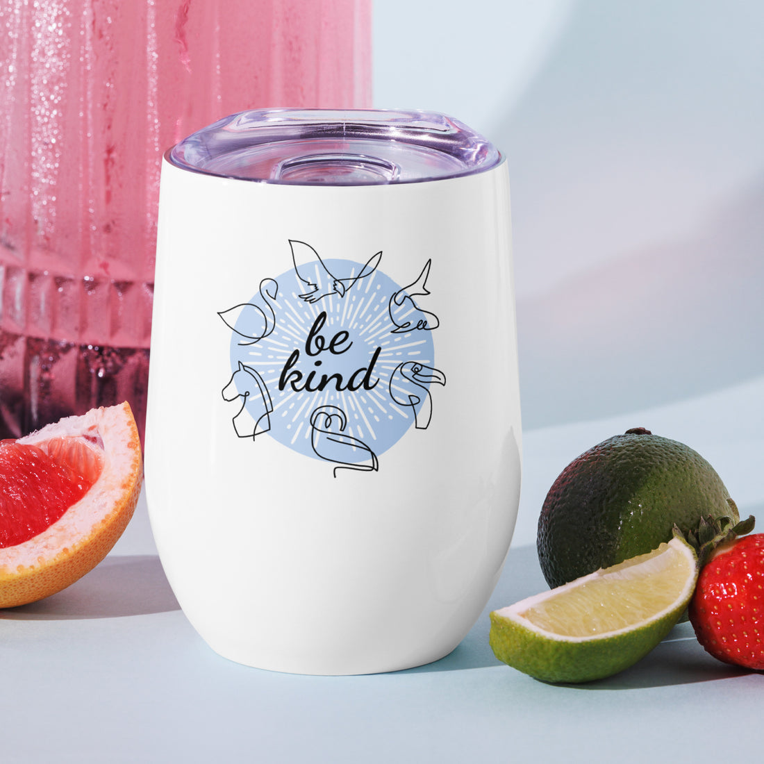 Be Kind Wine tumbler