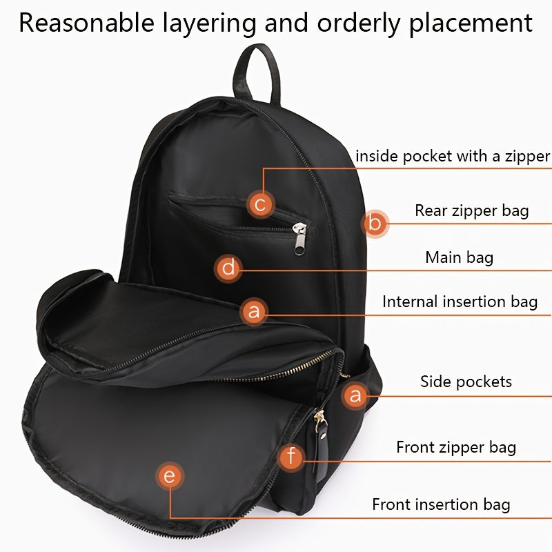 Extra-Large Solid Colour Backpack with Multiple Pockets - Comfortable Adjustable Straps, Stylish Casual Wear, Super Durable for Daily Use - Perfect Gift for Friends and Loved Ones