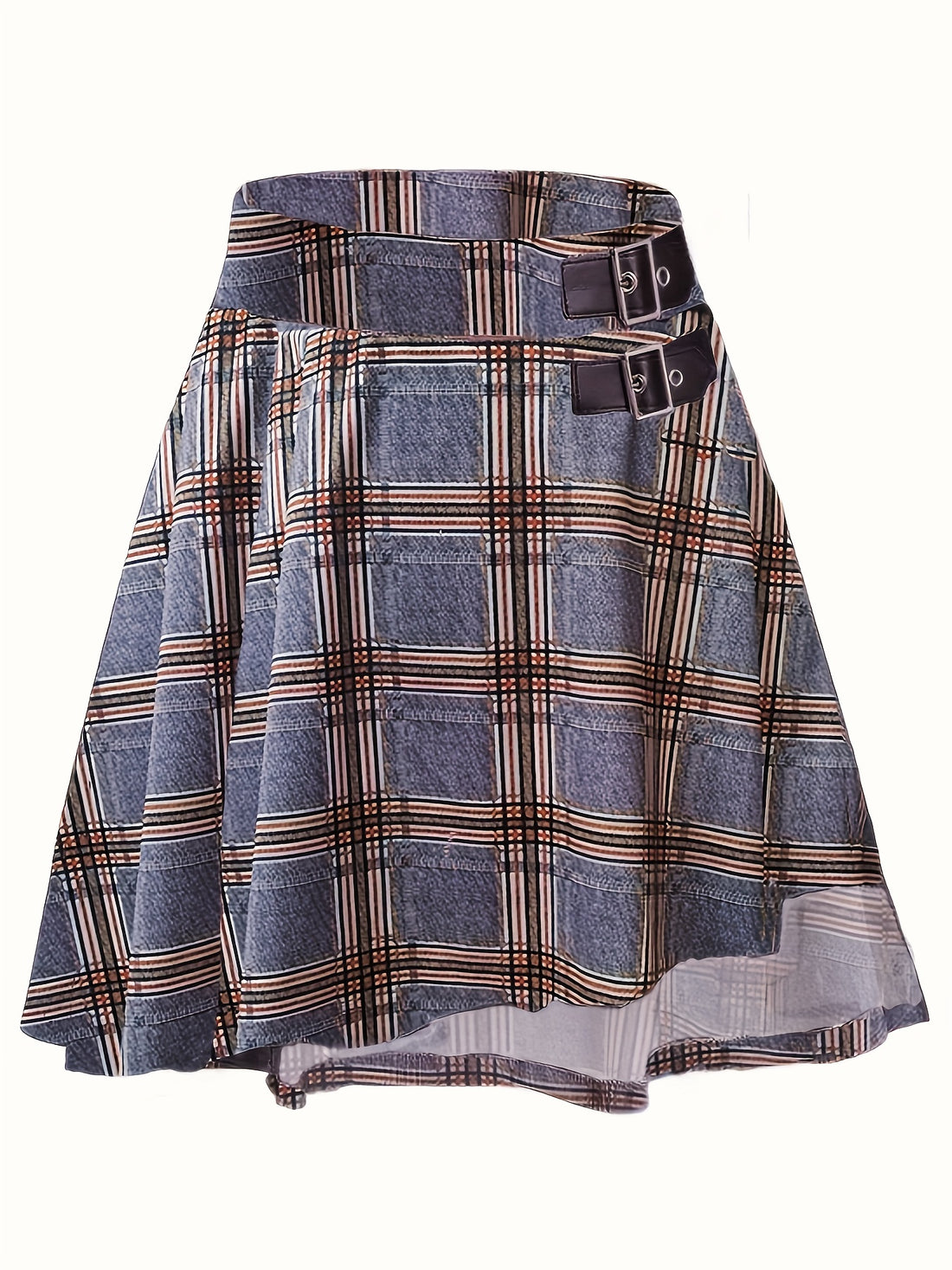 Plus Size Preppy Skirt, Women&