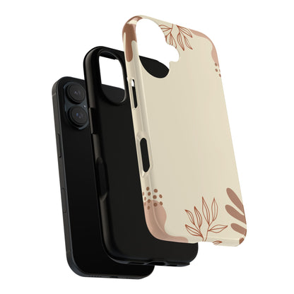 Floral Beige Tough Phone Case