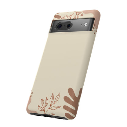 Floral Beige Tough Phone Case