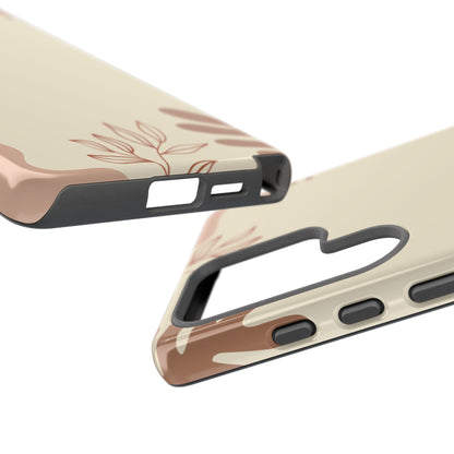 Floral Beige Tough Phone Case