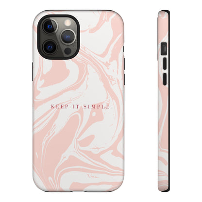 Simple Pink Marble Tough Case