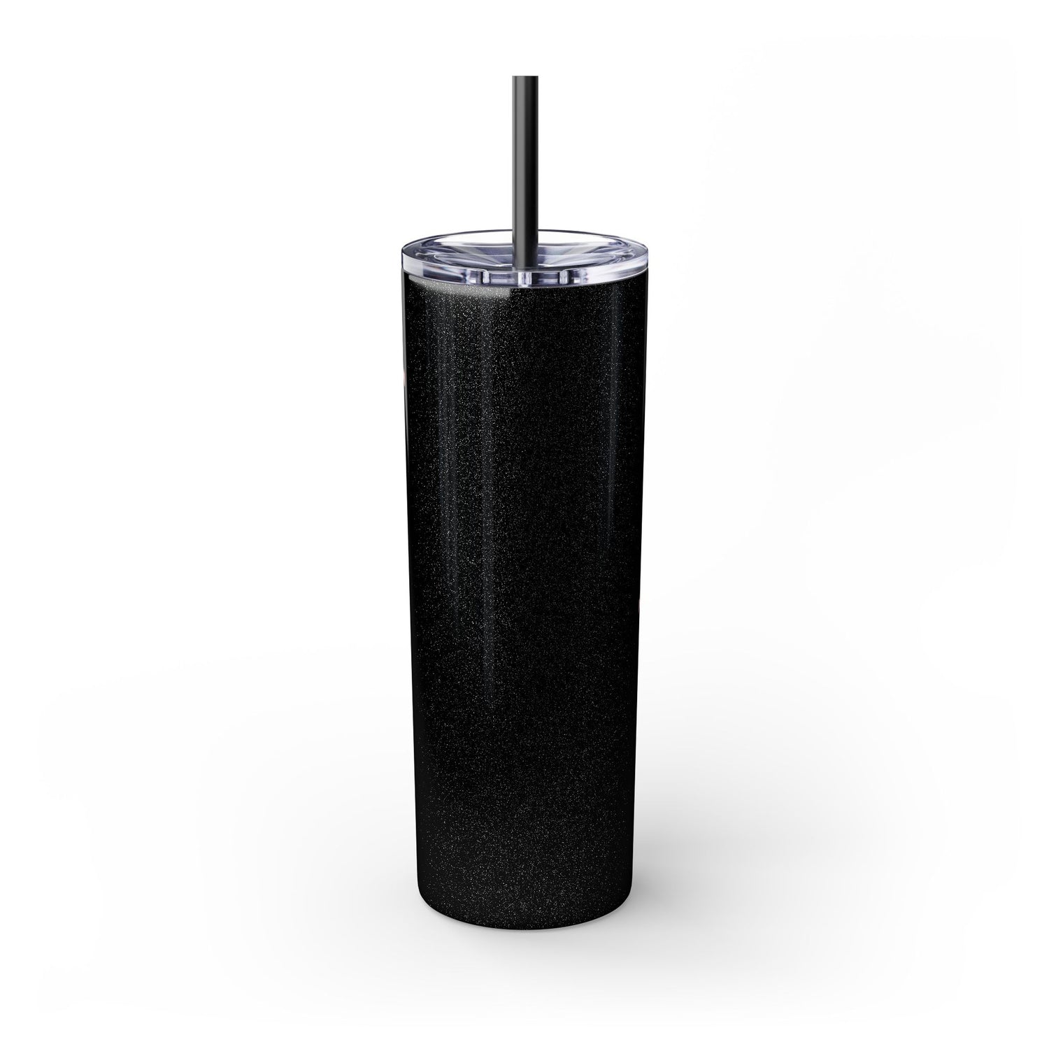 Chic Skinny Tumbler with Straw - Modern Pink Design