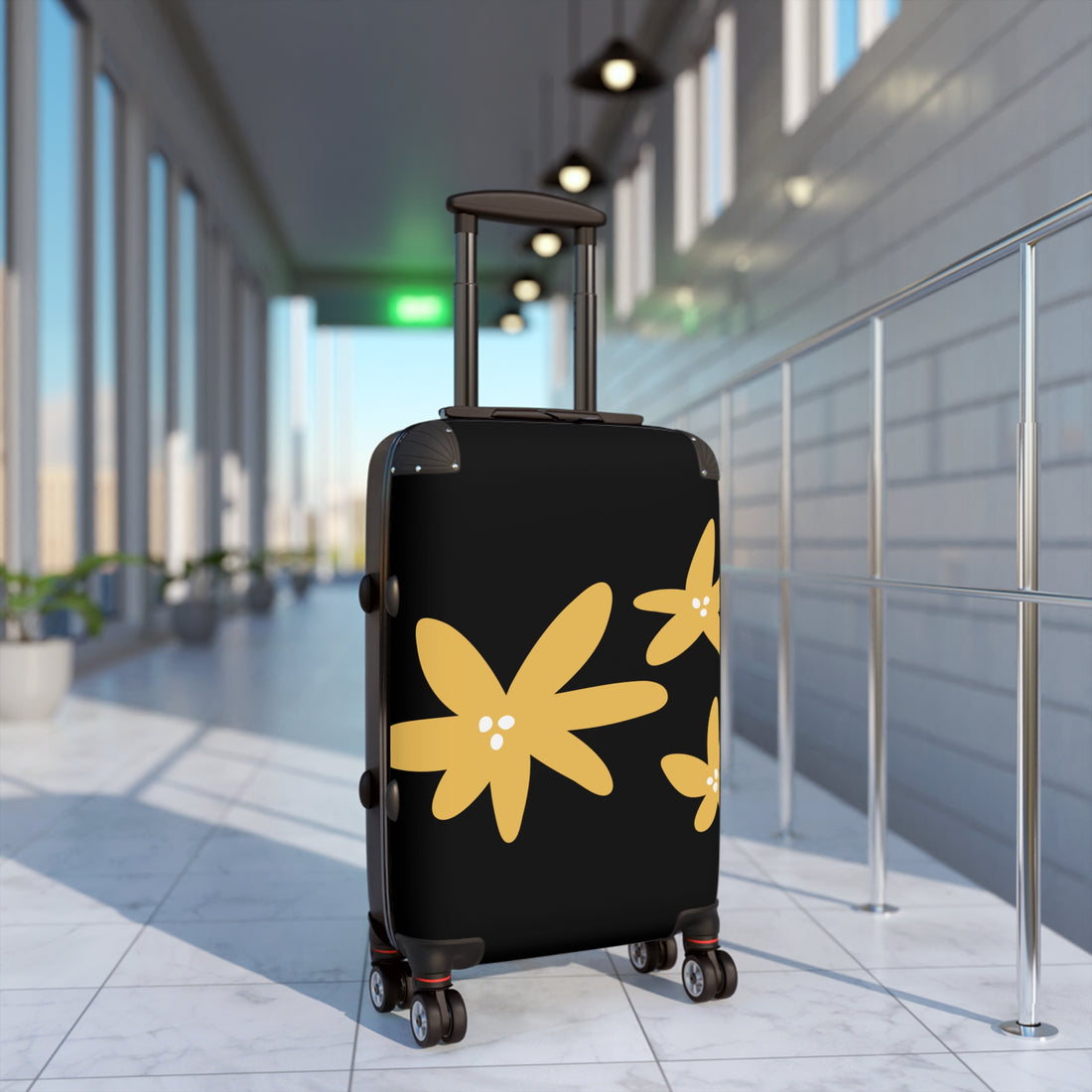 Floral Travel Suitcase - Eco-Friendly Luggage