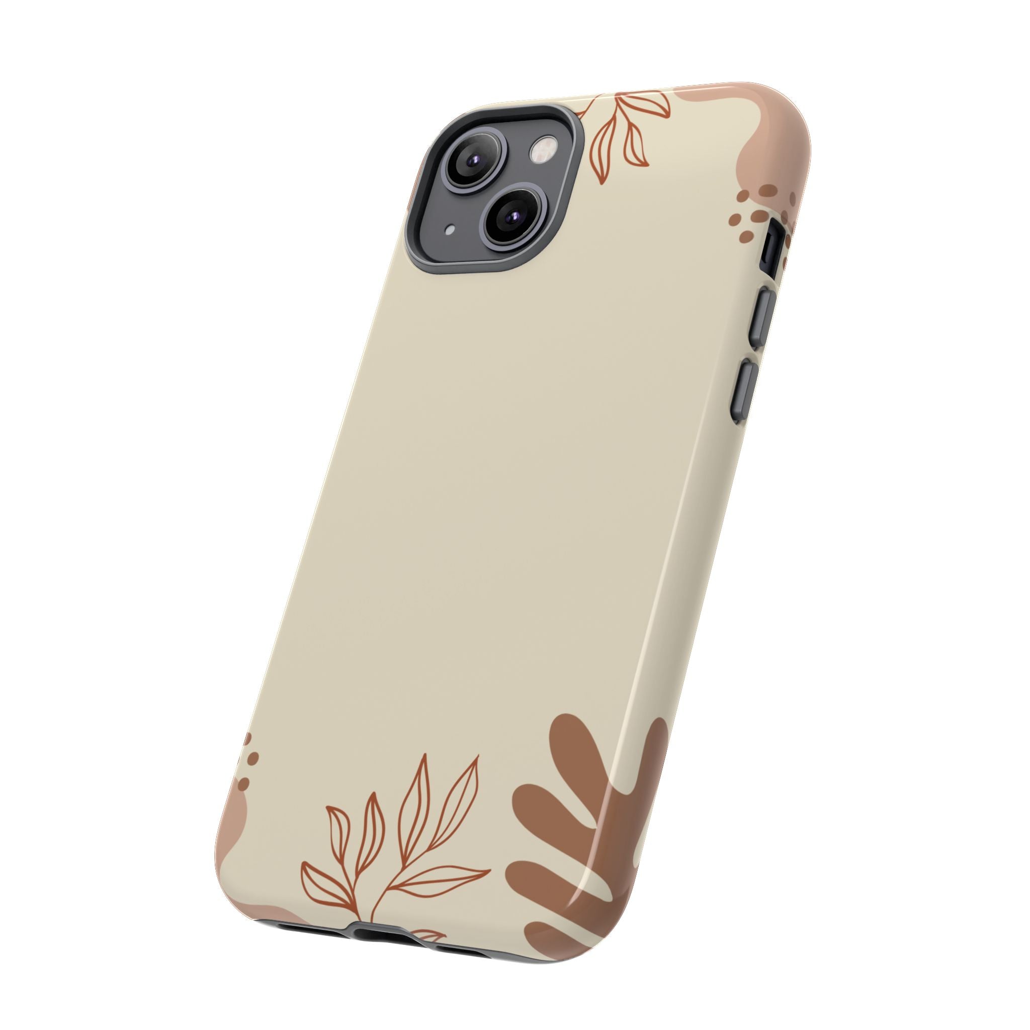 Floral Beige Tough Phone Case