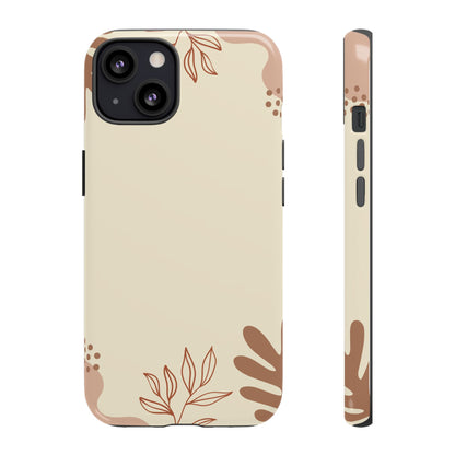 Floral Beige Tough Phone Case