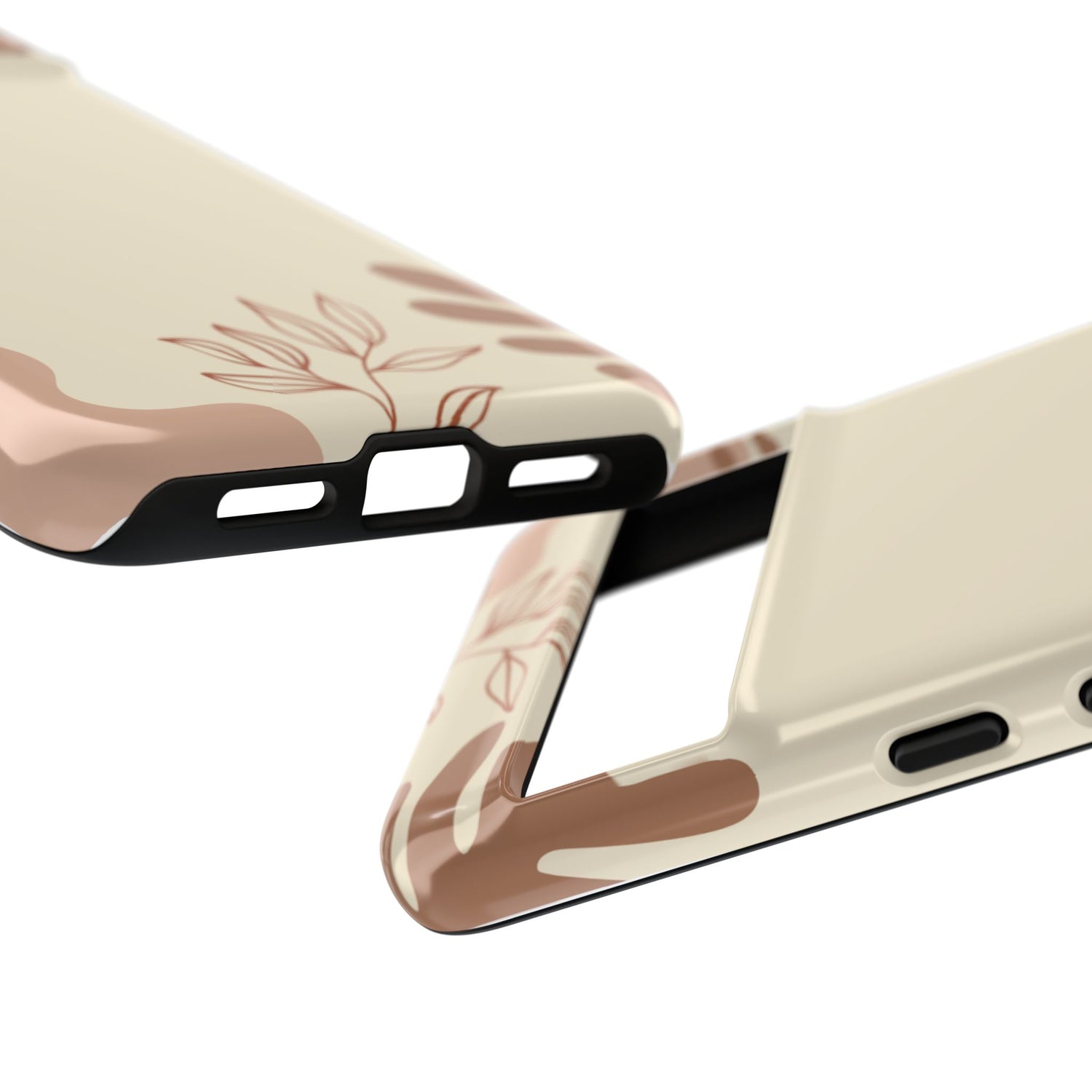 Floral Beige Tough Phone Case