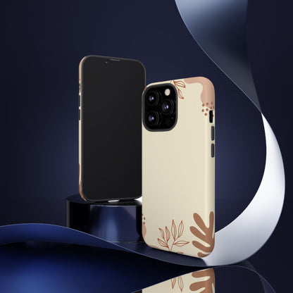Floral Beige Tough Phone Case