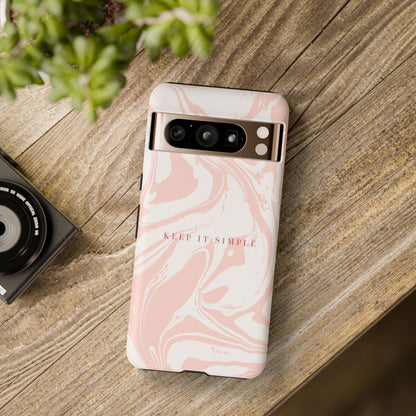 Simple Pink Marble Tough Case