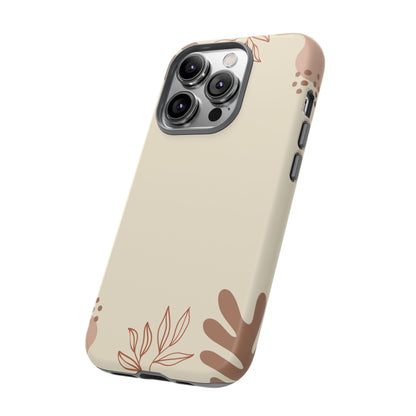 Floral Beige Tough Phone Case