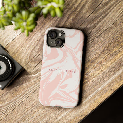 Simple Pink Marble Tough Case