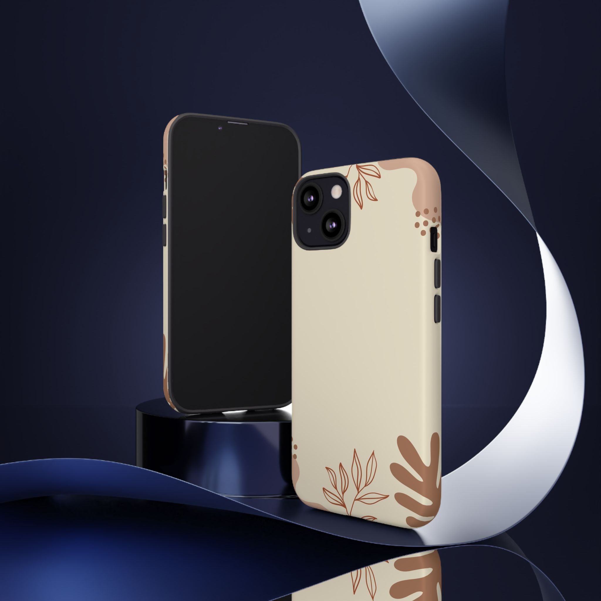 Floral Beige Tough Phone Case
