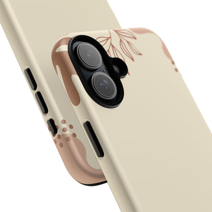 Floral Beige Tough Phone Case