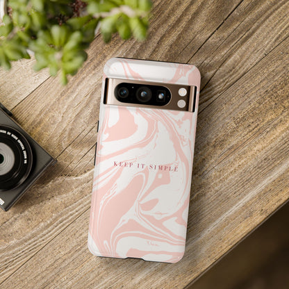 Simple Pink Marble Tough Case