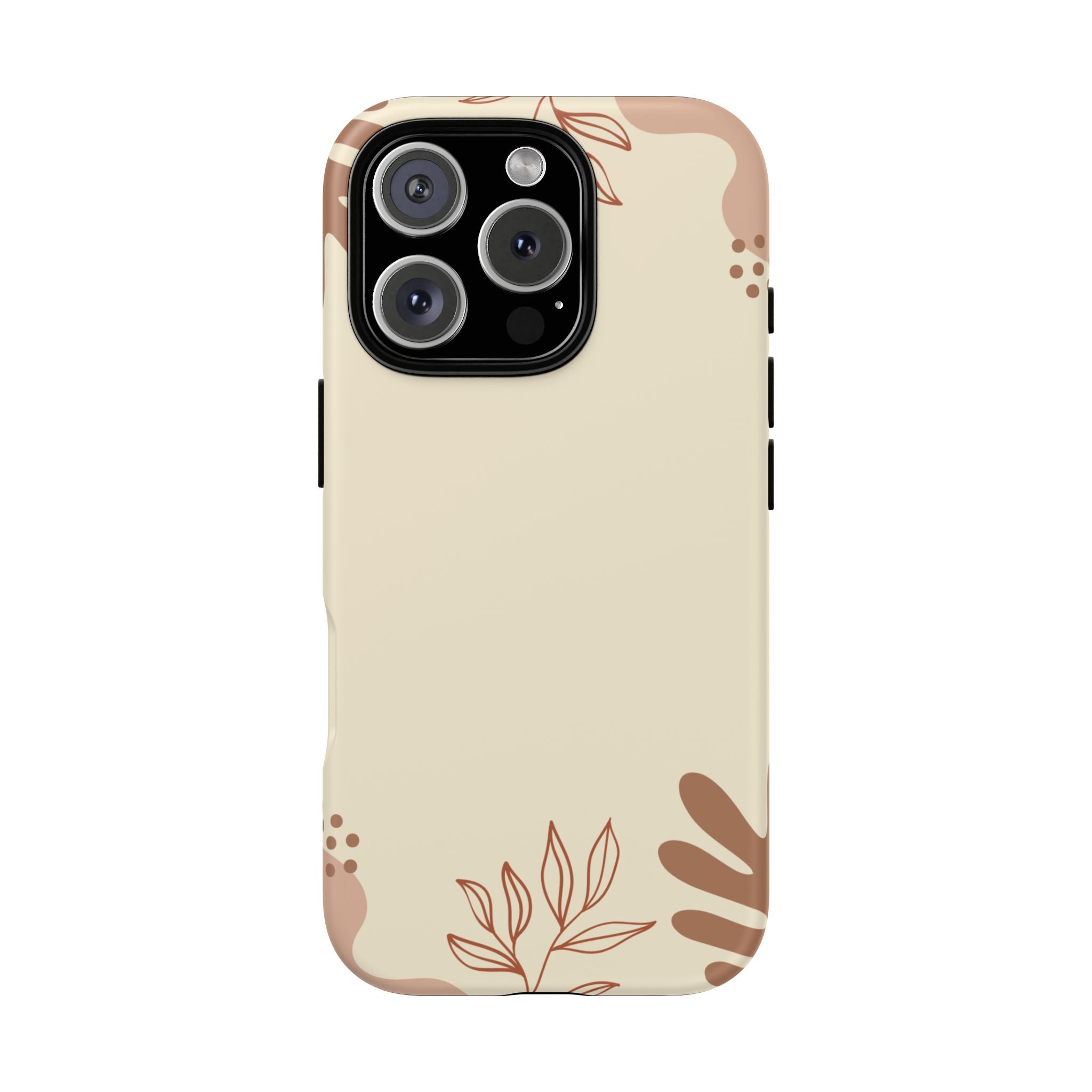 Floral Beige Tough Phone Case