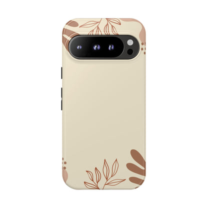 Floral Beige Tough Phone Case