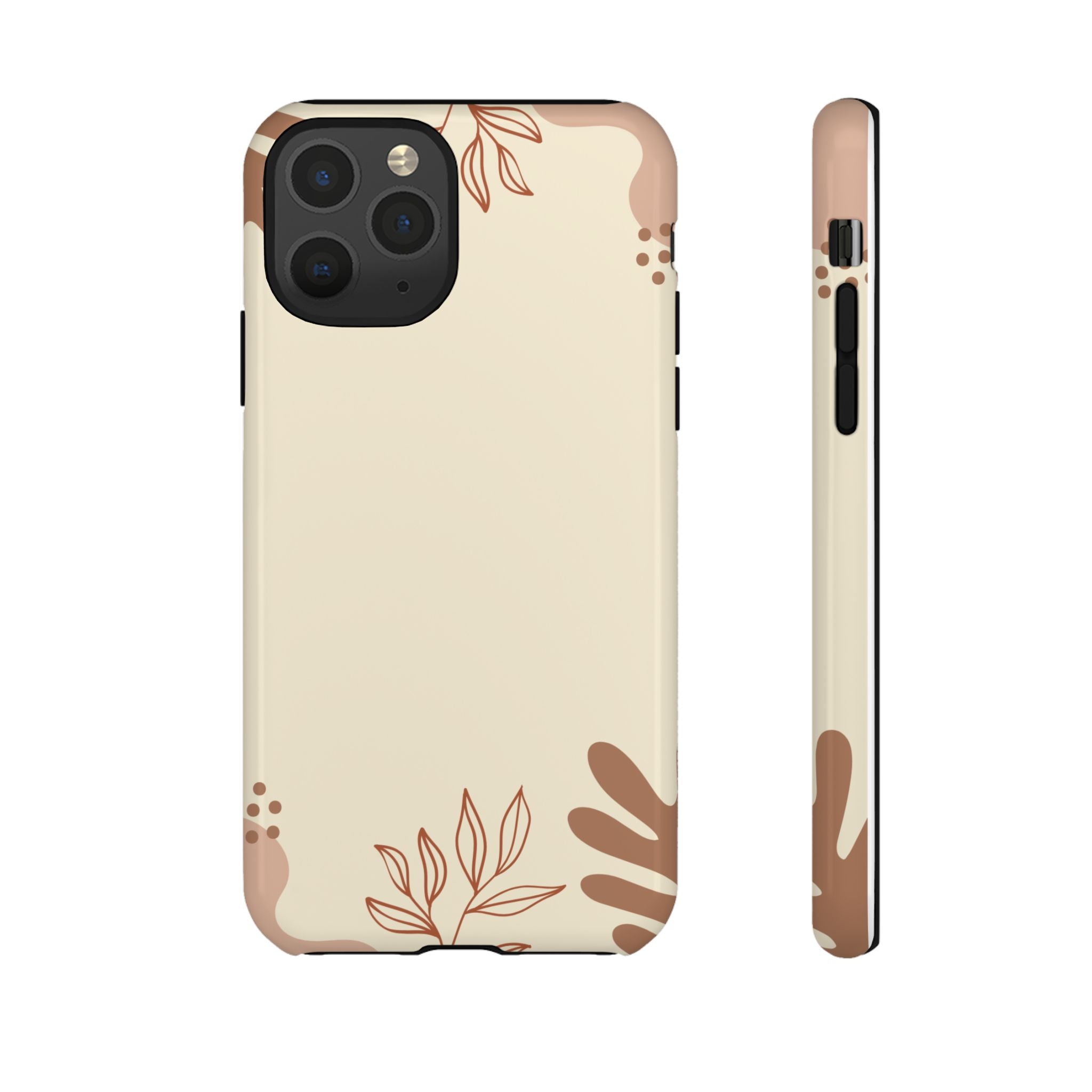 Floral Beige Tough Phone Case