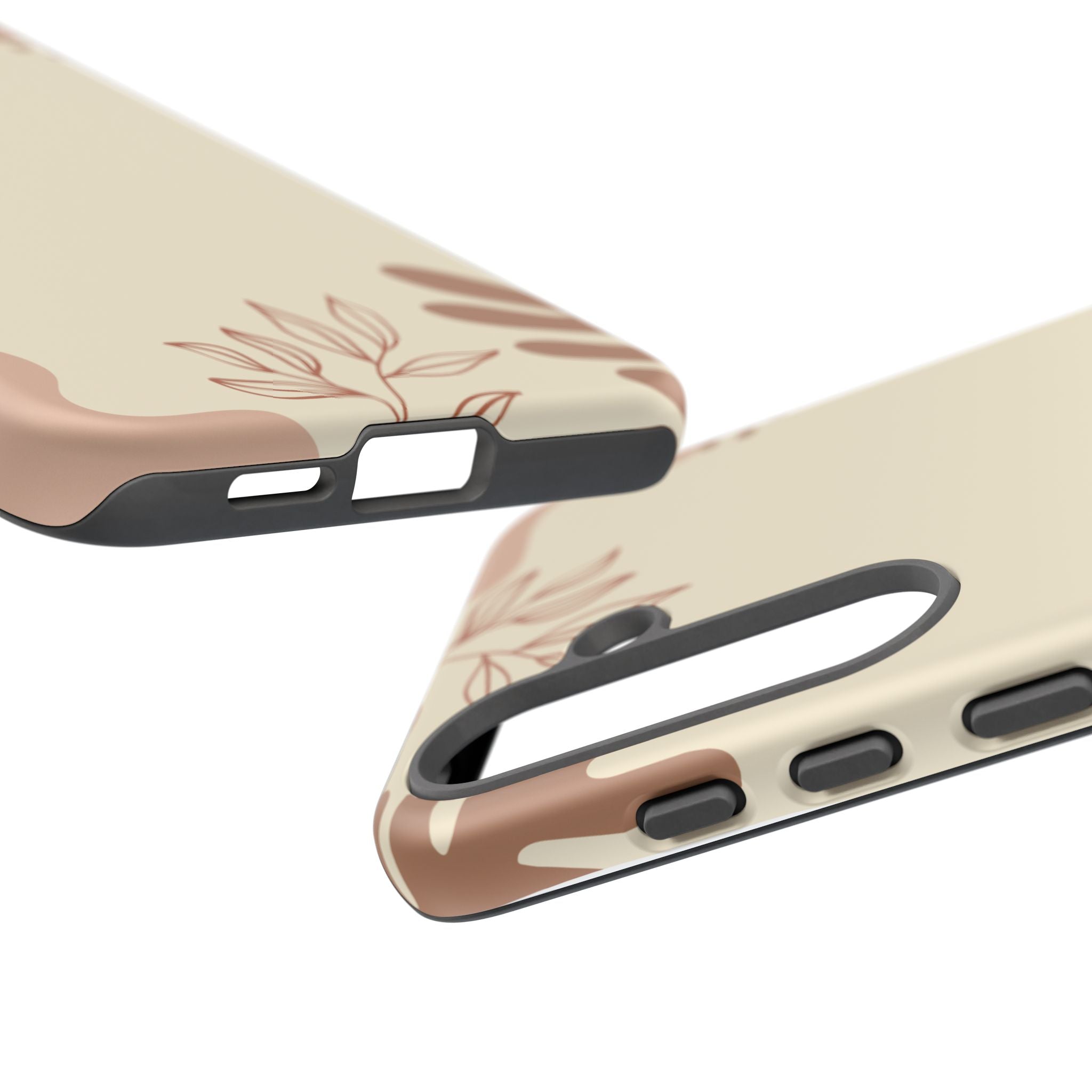 Floral Beige Tough Phone Case