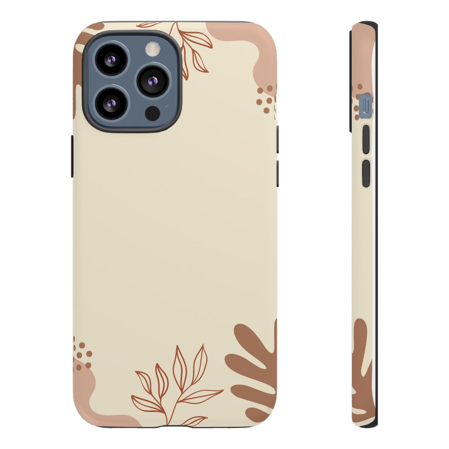 Floral Beige Tough Phone Case