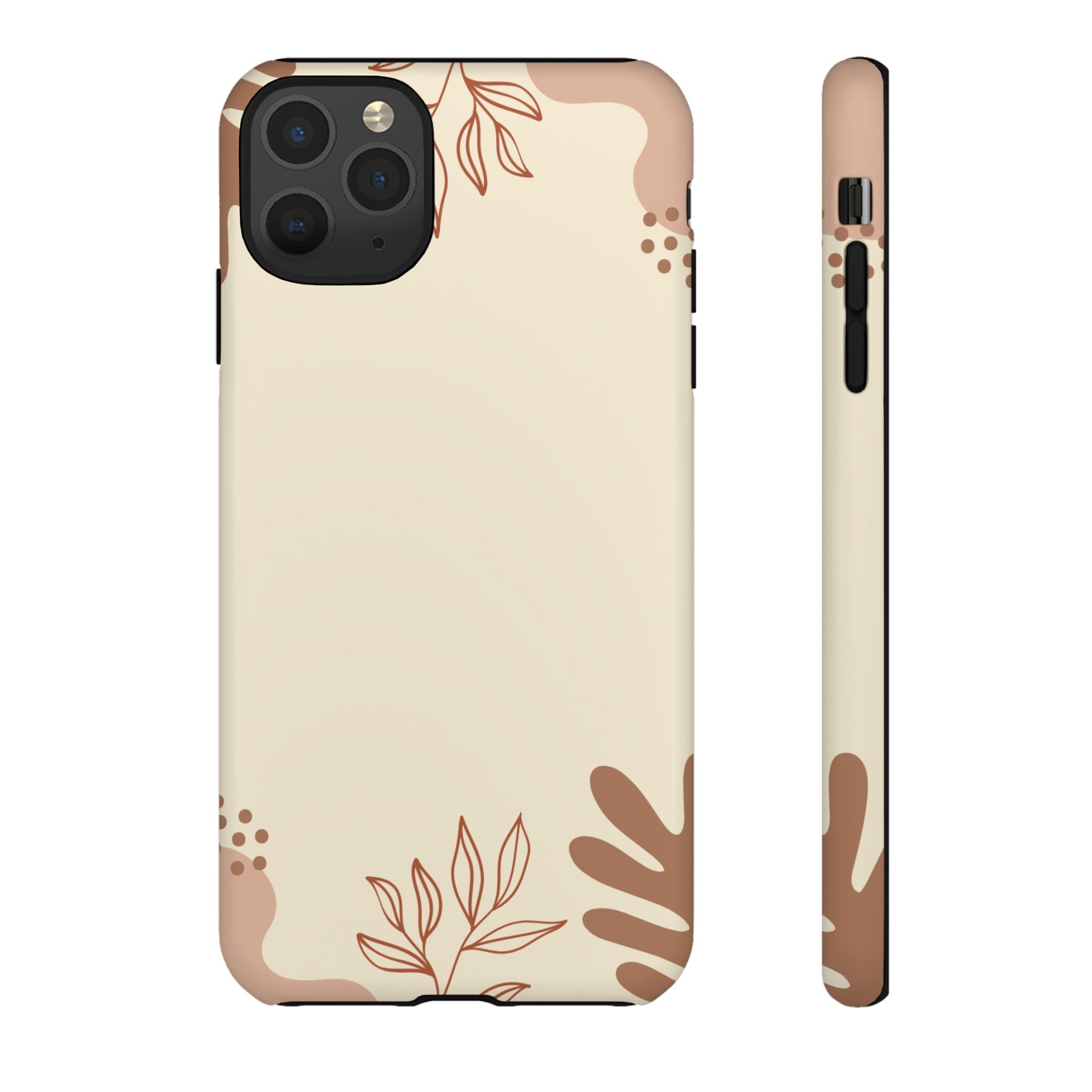 Floral Beige Tough Phone Case