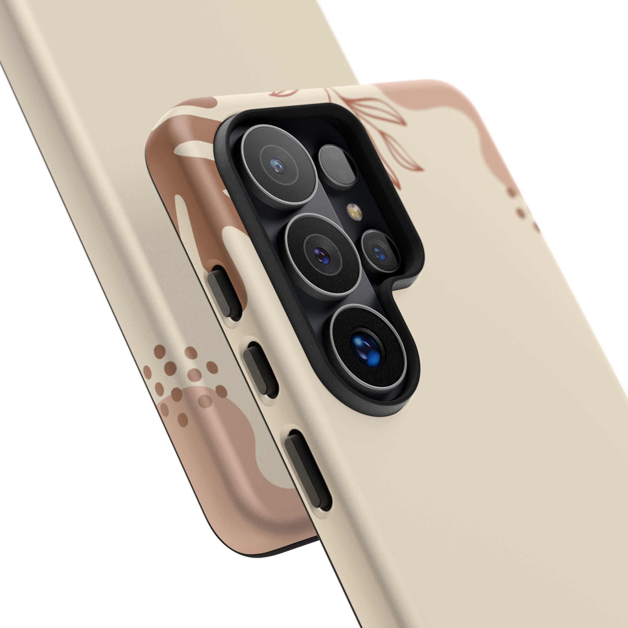 Floral Beige Tough Phone Case