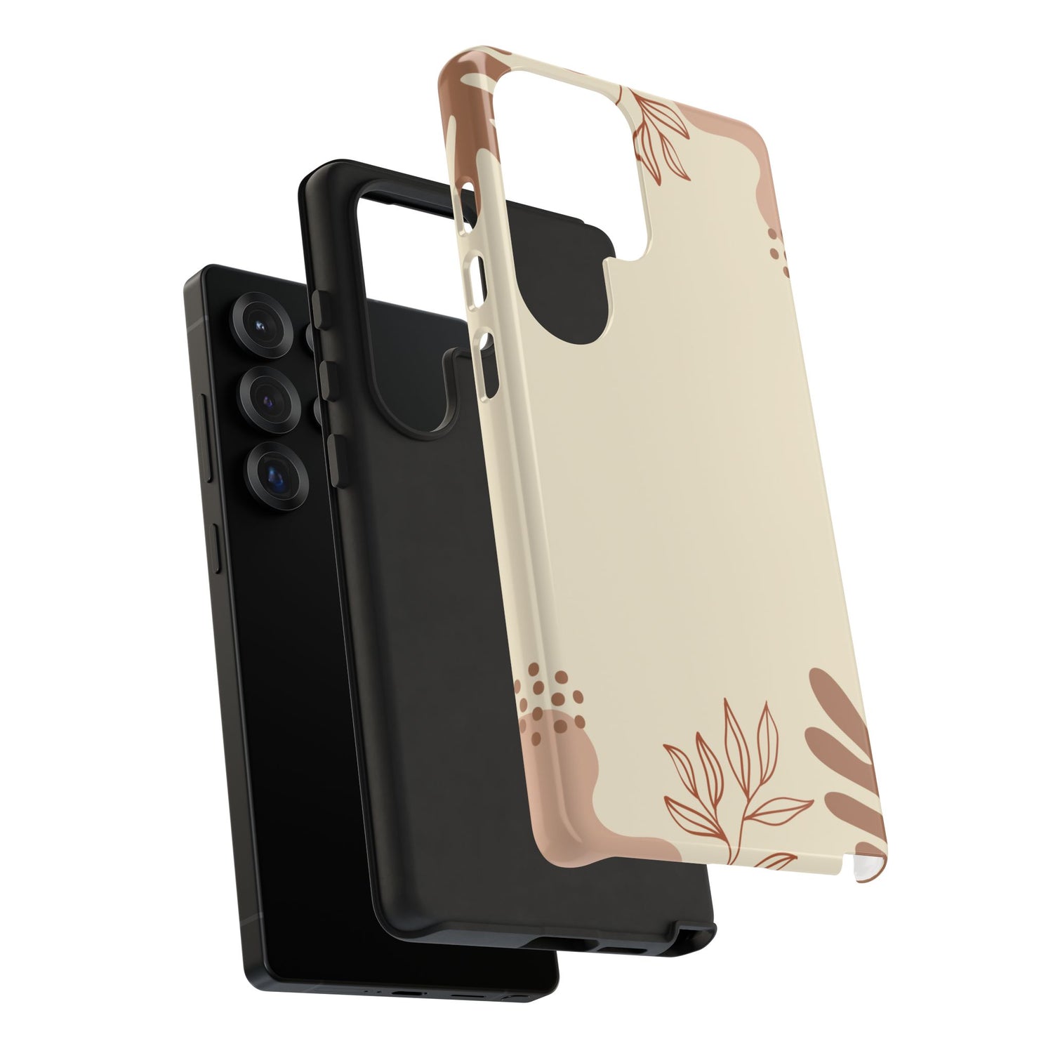 Floral Beige Tough Phone Case