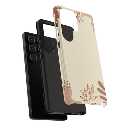 Floral Beige Tough Phone Case