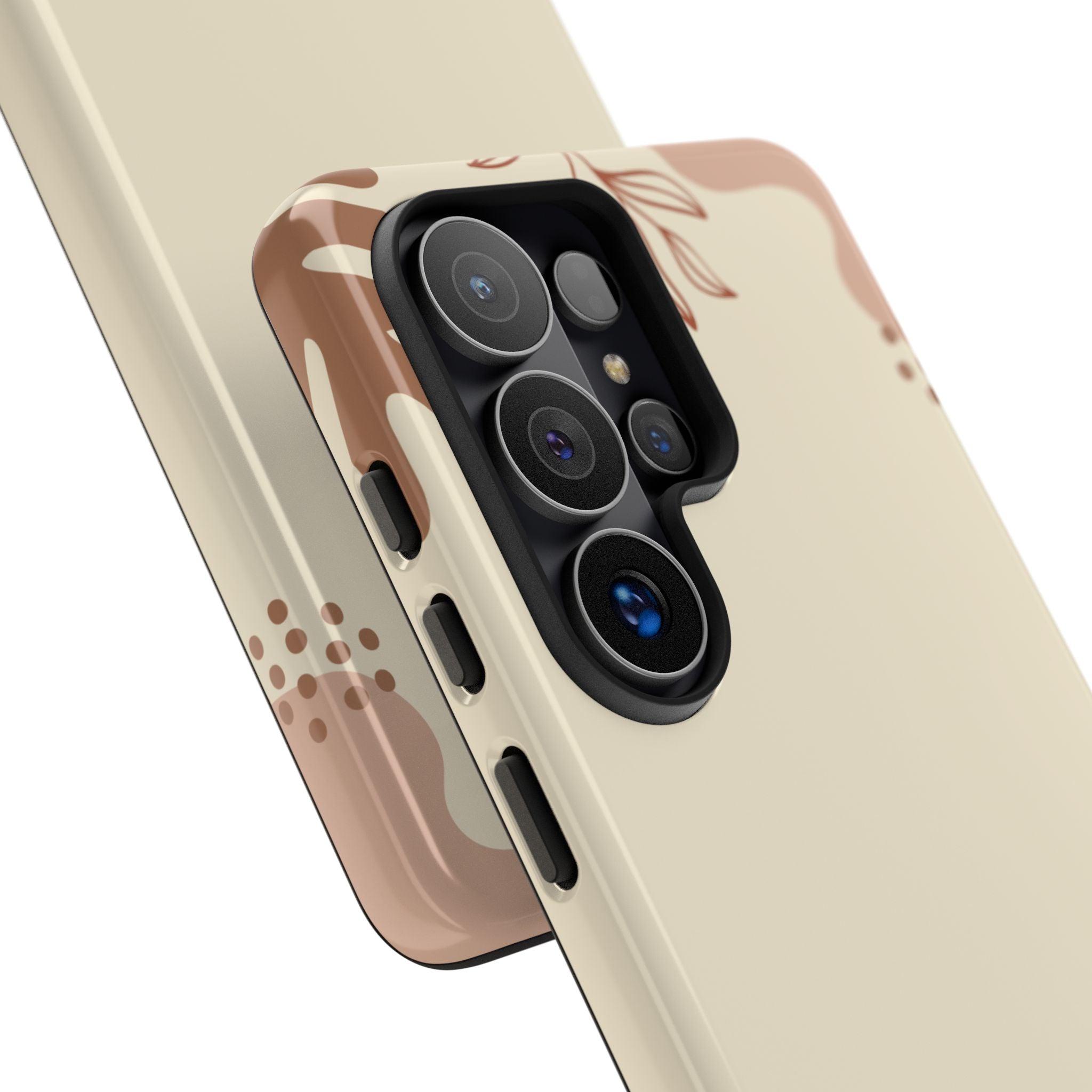 Floral Beige Tough Phone Case