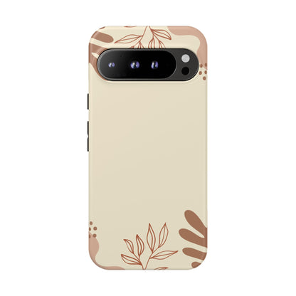 Floral Beige Tough Phone Case