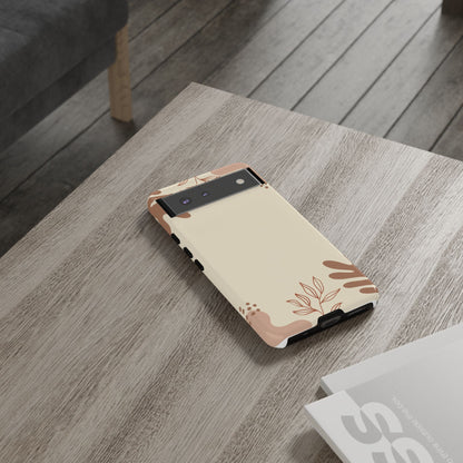 Floral Beige Tough Phone Case