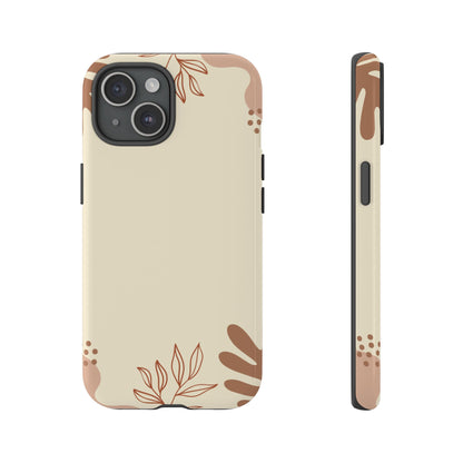 Floral Beige Tough Phone Case