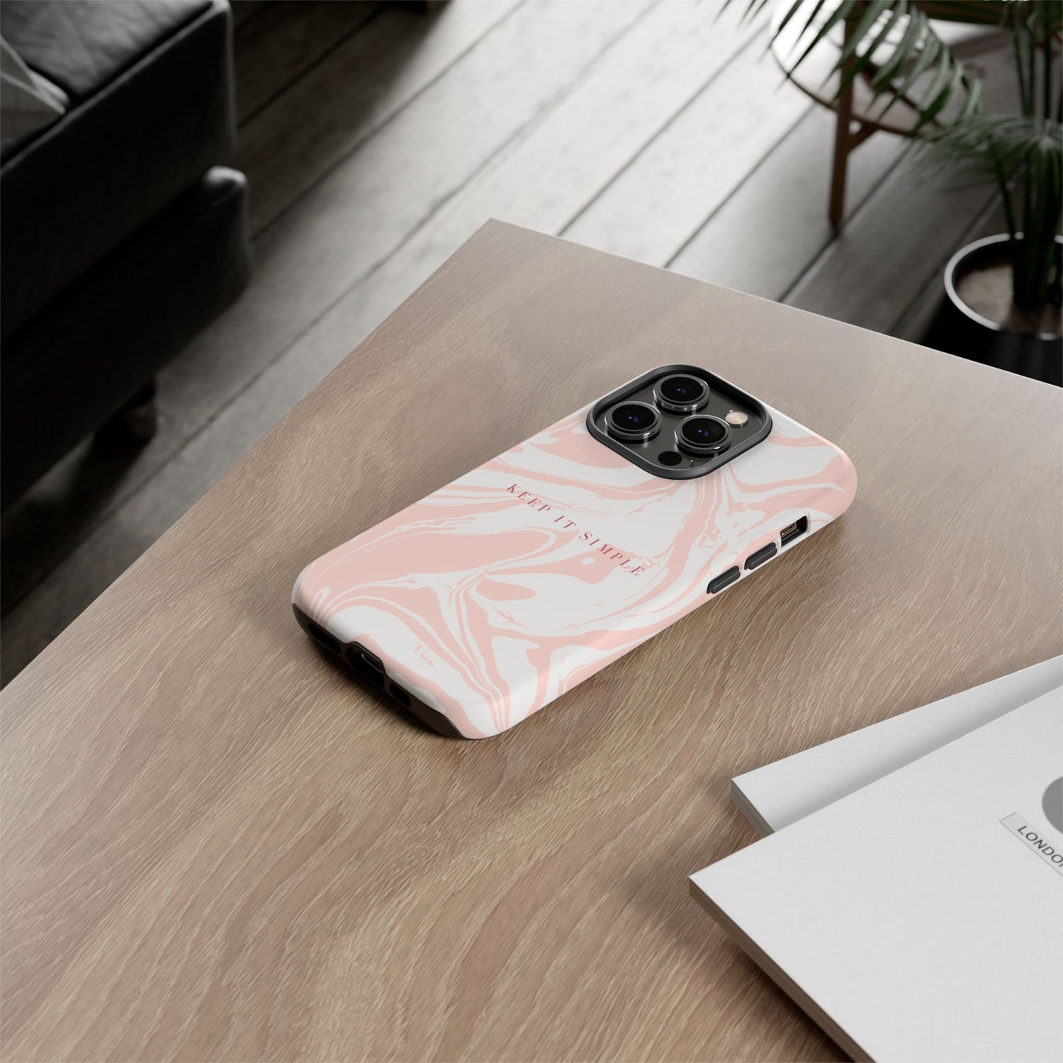 Simple Pink Marble Tough Case