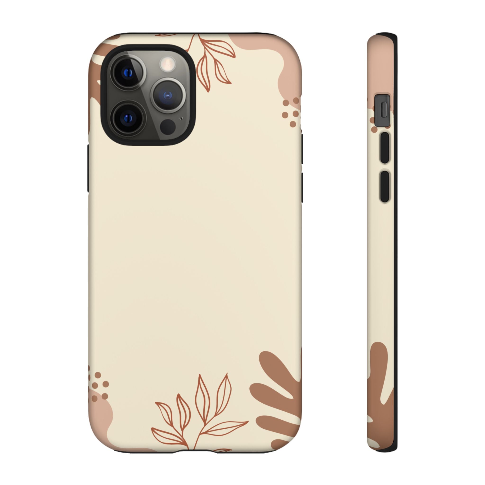 Floral Beige Tough Phone Case