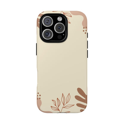 Floral Beige Tough Phone Case