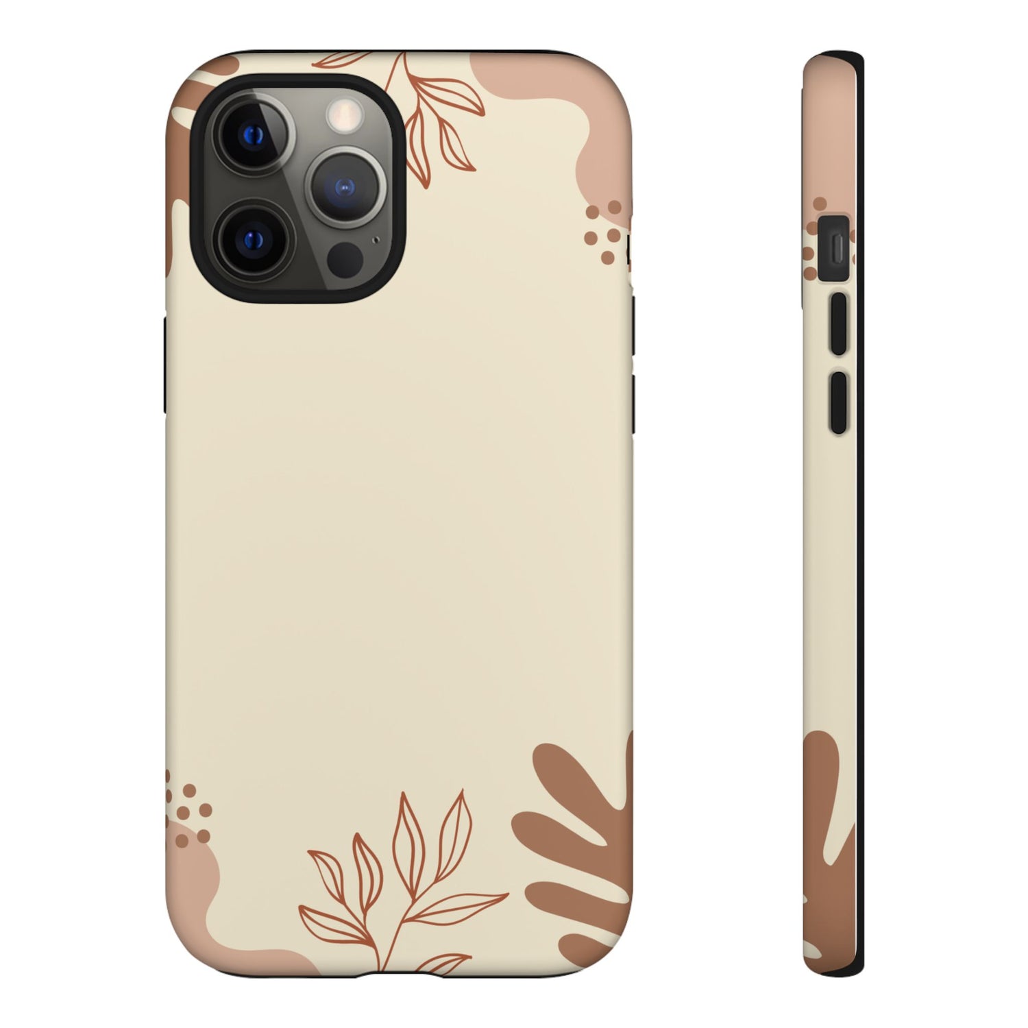 Floral Beige Tough Phone Case