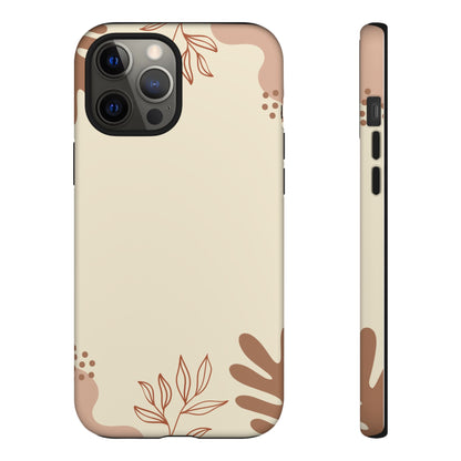 Floral Beige Tough Phone Case