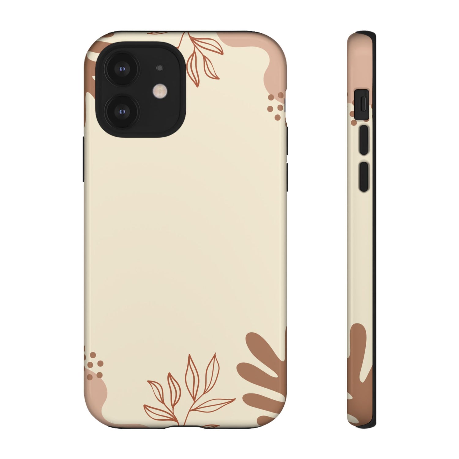 Floral Beige Tough Phone Case