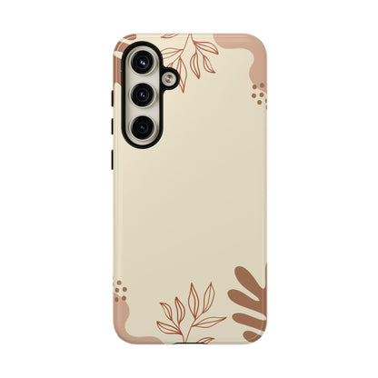 Floral Beige Tough Phone Case