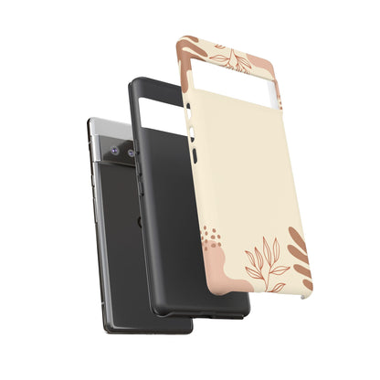 Floral Beige Tough Phone Case