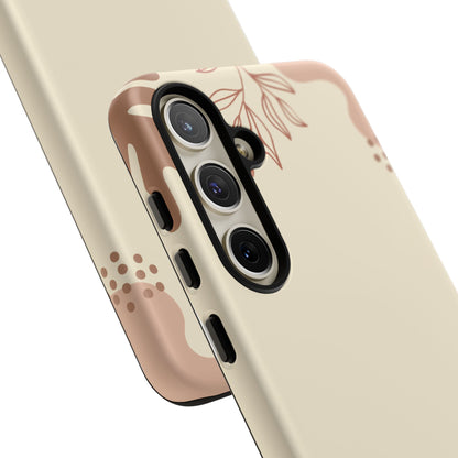Floral Beige Tough Phone Case