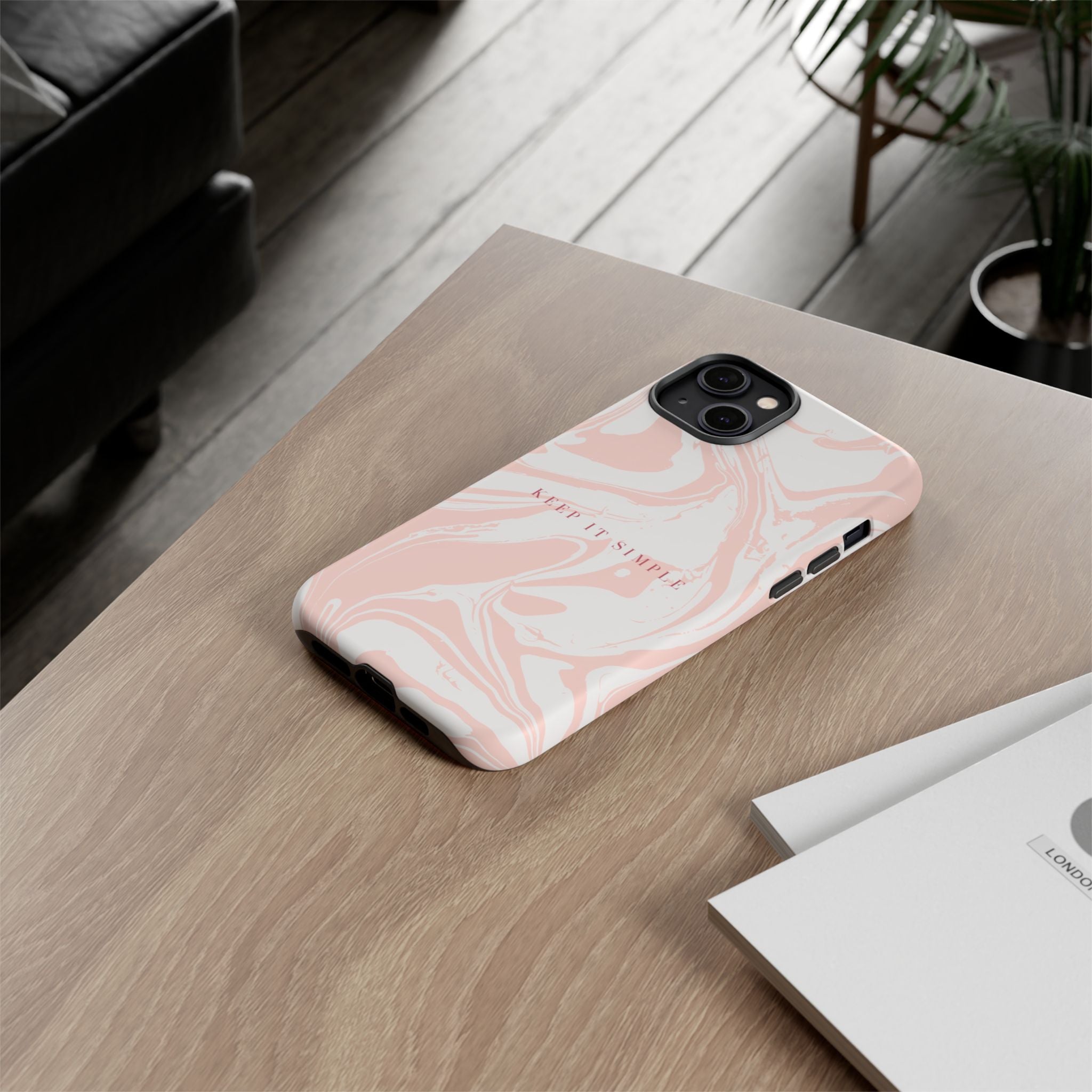 Simple Pink Marble Tough Case