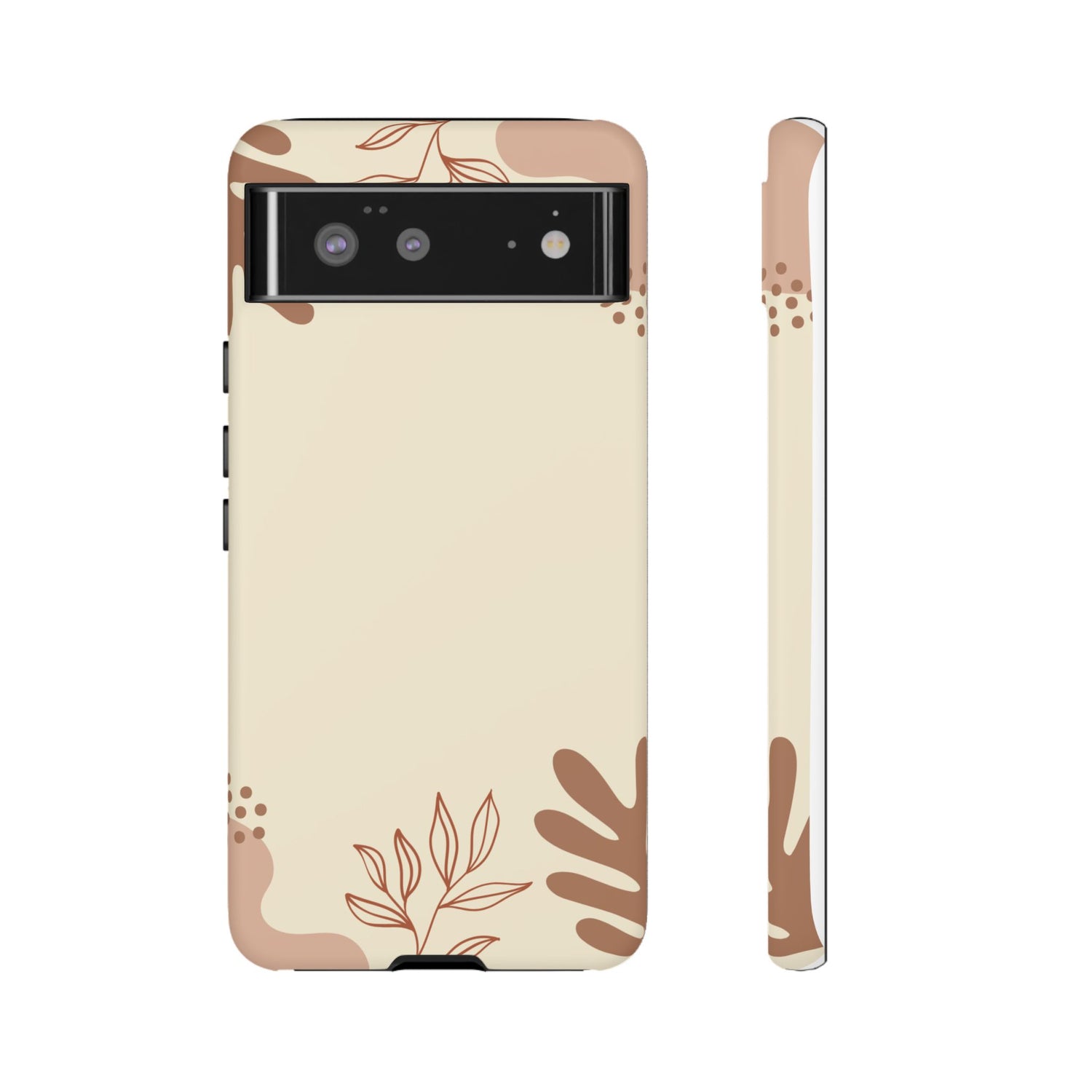 Floral Beige Tough Phone Case