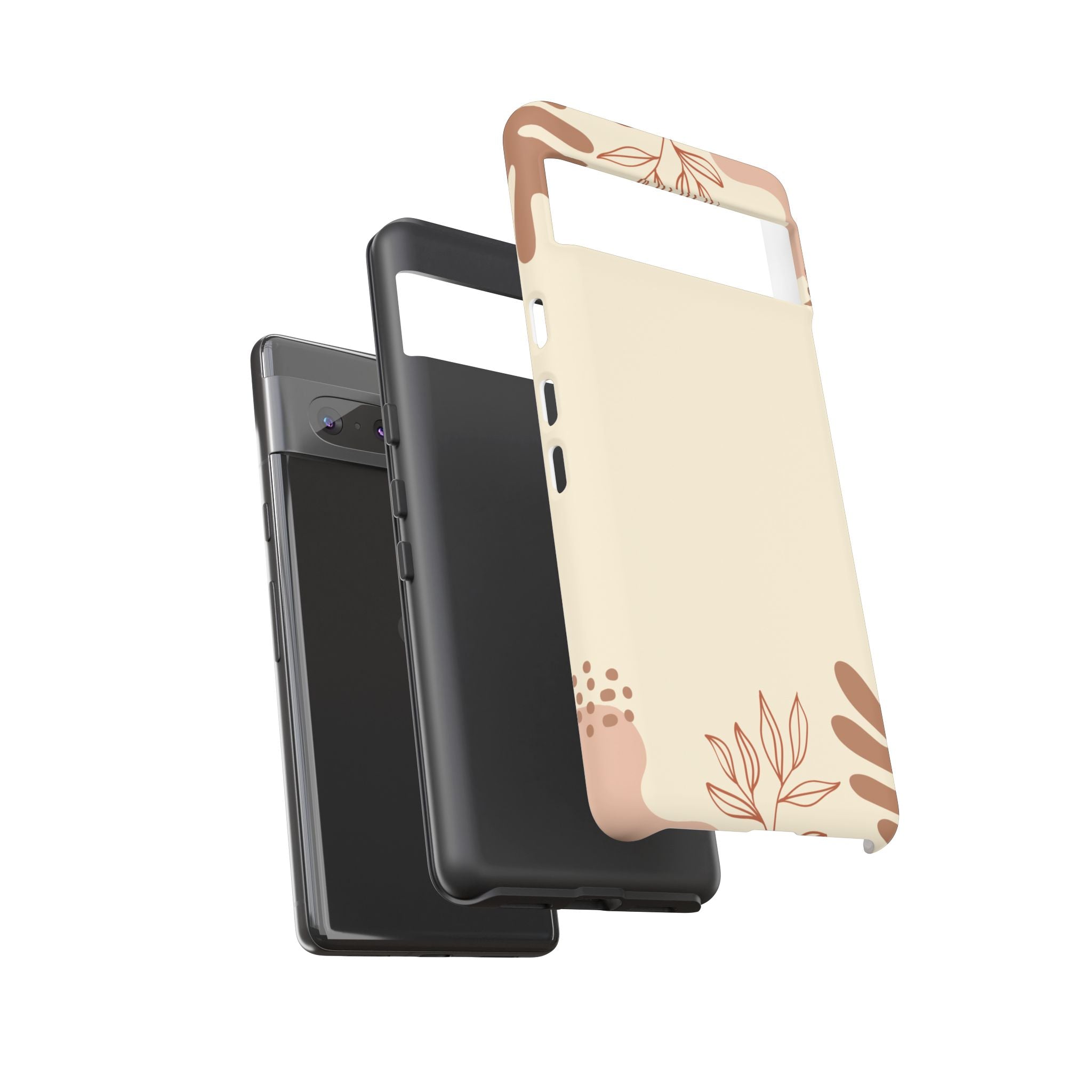 Floral Beige Tough Phone Case