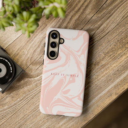 Simple Pink Marble Tough Case